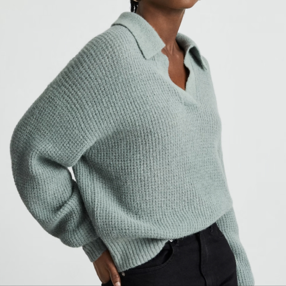 Everlane Alpaca Waffle Stitch Polo